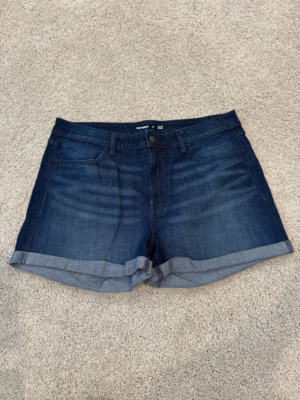 Old Navy Dark Blue Denim Rolled-Hem Shorts